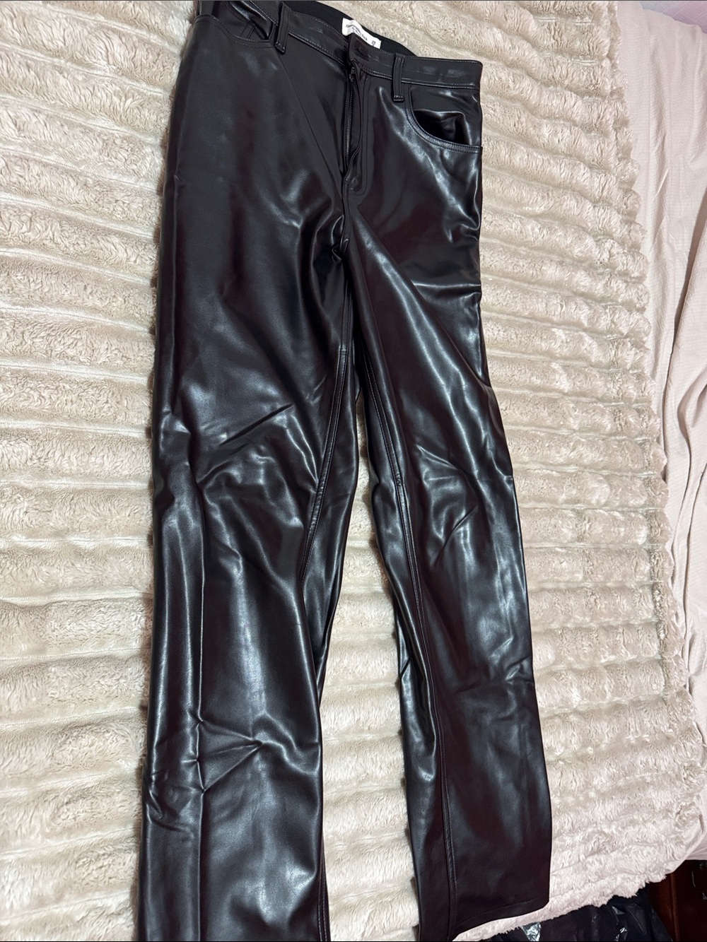 Abercrombie & Fitch Black Faux Leather Women’s Pants